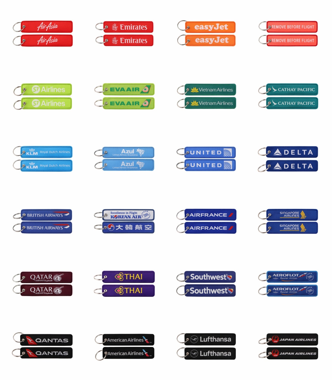 Airline Embroidered Keychain