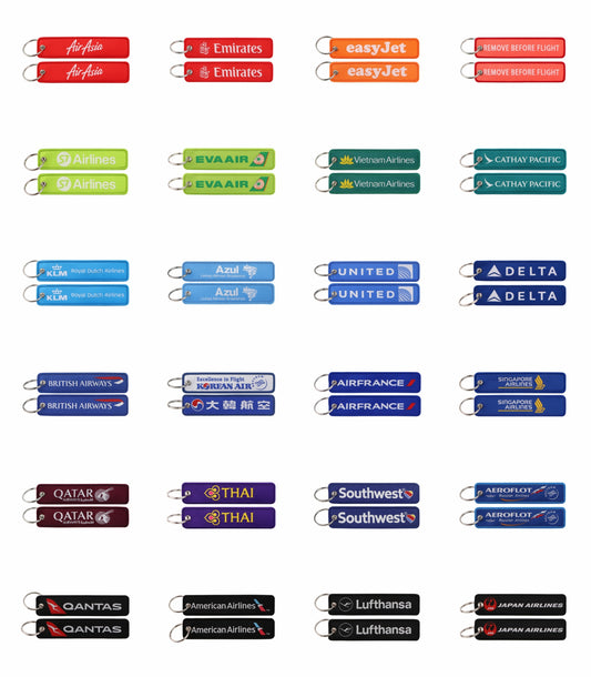 Airline Embroidered Keychain